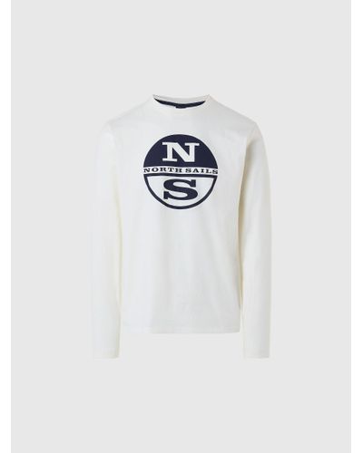 North Sails T-shirt con maxi stampa - Bianco