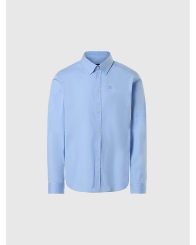 North Sails Camisa de popelina elástica - Azul