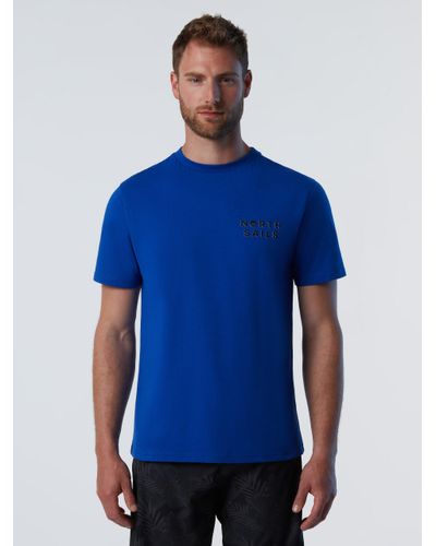 North Sails T-shirt à imprimé kitesurf - Bleu