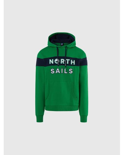 North Sails Sweat-Shirt À Capuche Orné D’Écussons - Vert