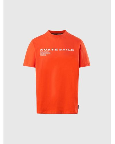 North Sails T-shirt avec imprimé sur la poitrine - Orange