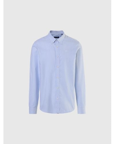 North Sails Camisa Oxford de algodón de rayas - Azul
