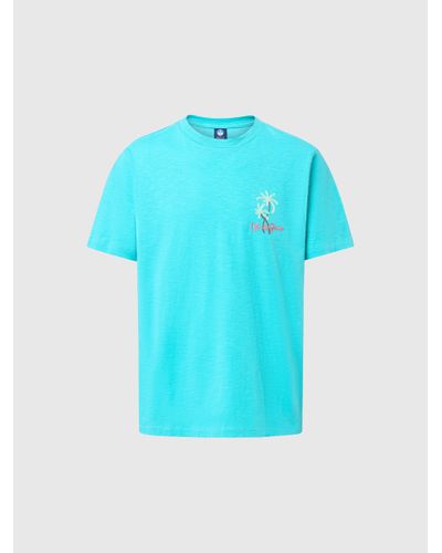 North Sails Camiseta con bordado de palmera - Azul