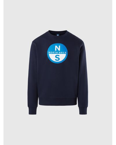 North Sails Sweat-Shirt À Maxi Imprimé - Bleu