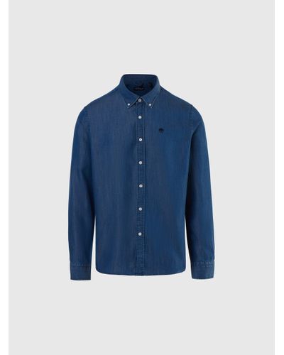 North Sails Camicia in chambray e TM - Blu