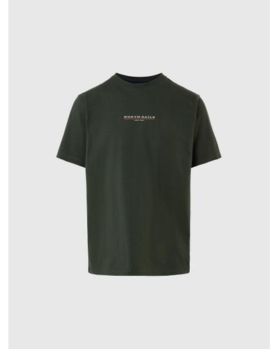 North Sails T-shirt avec imprimé sur la poitrine - Vert