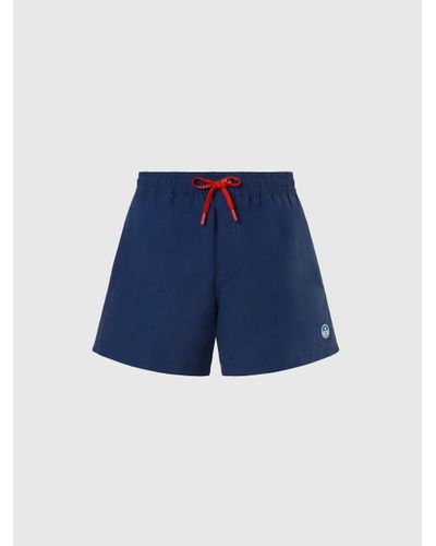 North Sails Swim shorts with logo patch - Bleu