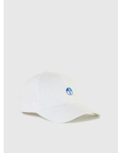 North Sails Cappello da baseball con logo - Bianco