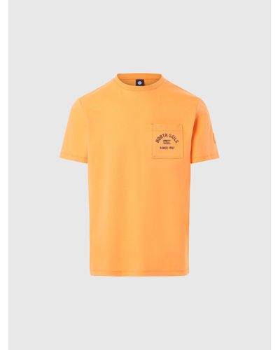 North Sails Camiseta con bolsillo en el pecho - Naranja