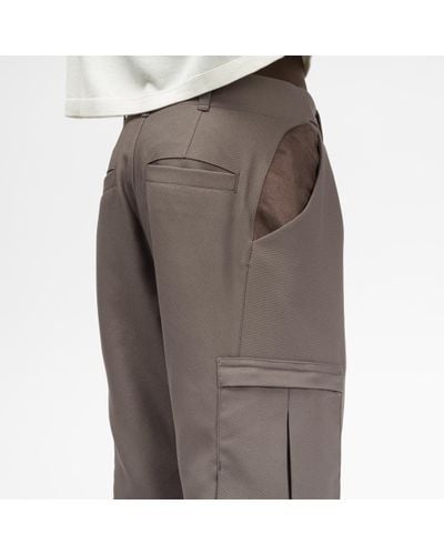 Kiko Kostadinov Synthetic Bindra Cargo Trousers in Steel Grey 