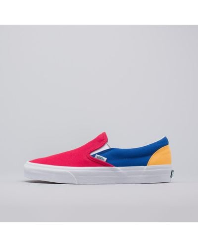 Vans Canvas Yacht Club Classic Slip-on In Red/blue/yellow for Men | Lyst