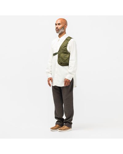 Engineered Garments Men's Green Shoulder Vest
