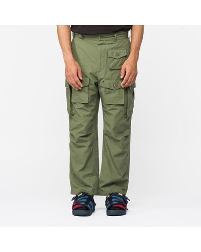Engineered Garments Cotton Fa Pant In Olive Green For Men Lyst