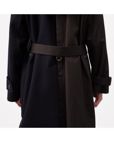 sacai wool melton coat
