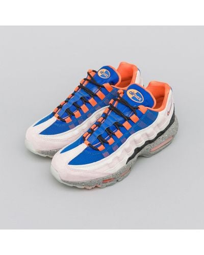 Nike Suede Air Max 95 In Champagne/royal Blue/orange for Men | Lyst