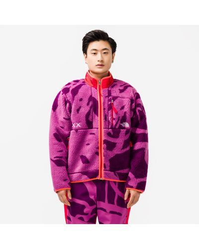 The North Face Kaws Freeride Fleece Jacket in Purple for Men | Lyst