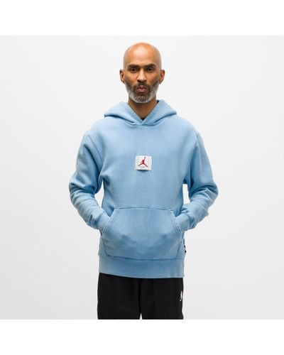 Nike Flight Fleece Graphic Pullover Hoodie in Blue for Men | Lyst