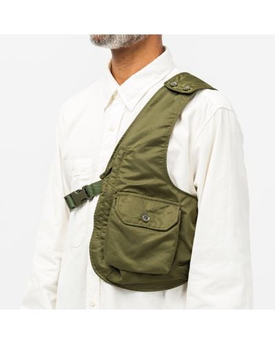 Engineered Garments Men's Green Shoulder Vest