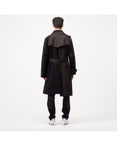 sacai wool melton coat