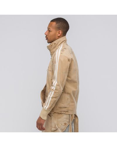 Greg Lauren Canvas Carhartt Track Jacket In Khaki in Natural for Men - Lyst