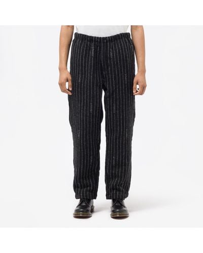 Nike Men's Black Stüssy Stripe Wool Pants