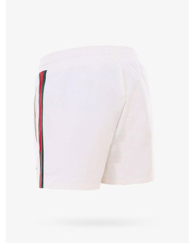 Gucci Synthetic Swim Trunks in White for Men - Lyst