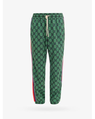 Gucci Synthetic Trouser in Green for Men - Lyst