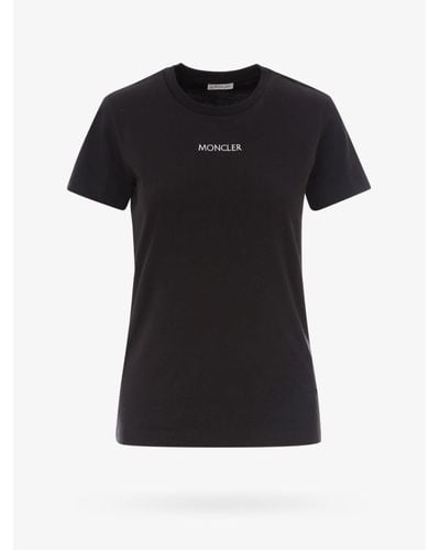 Moncler Cotton T-shirt in Black - Lyst