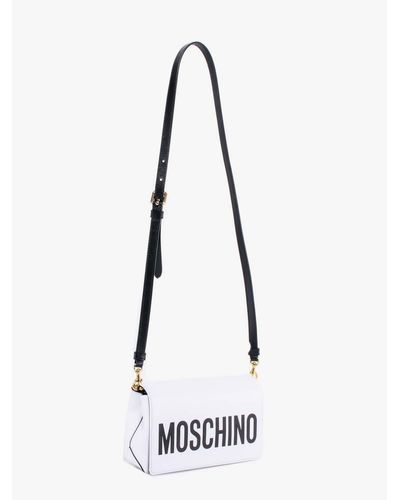 Moschino Shoulder Bag With Logo in White - Lyst