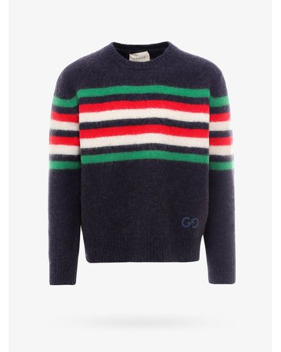 Gucci Wool Sweater in Blue for Men - Lyst