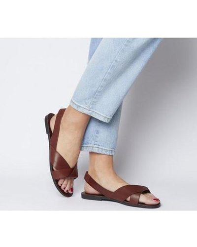 Vagabond Tia Cross Slingback in Brown - Lyst