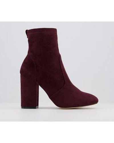 stretch block heel boots