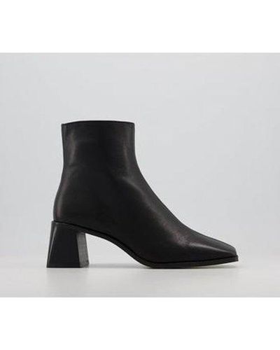 black smart ankle boots