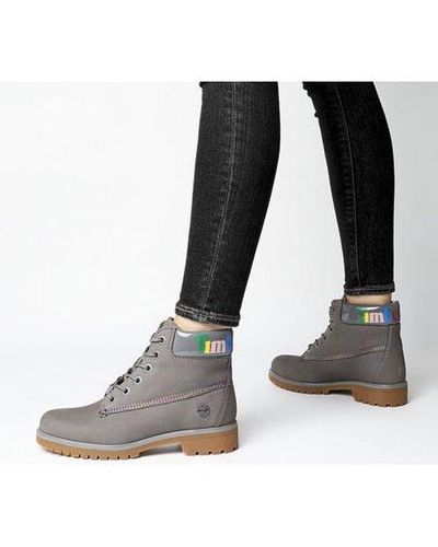 timberland slim premium 6 inch boots eiffel tower grey nubuck