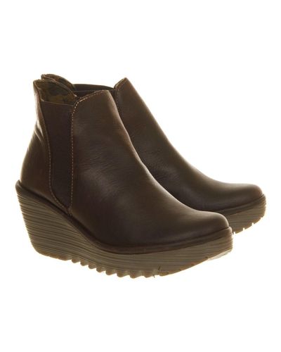 fly brown ankle boots