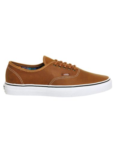 Vans Authentic Leather in Brown for Men | Lyst