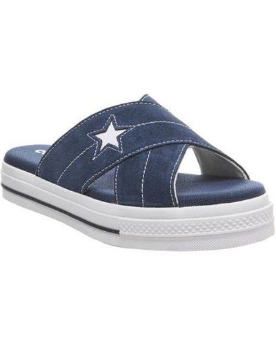 Converse Suede One Star Sandal in Blue - Lyst
