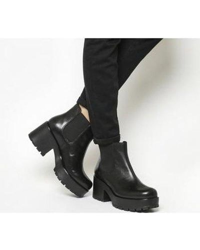 Vagabond Leather Shoemakers Dioon Elastic Chelsea Boots in Black - Lyst