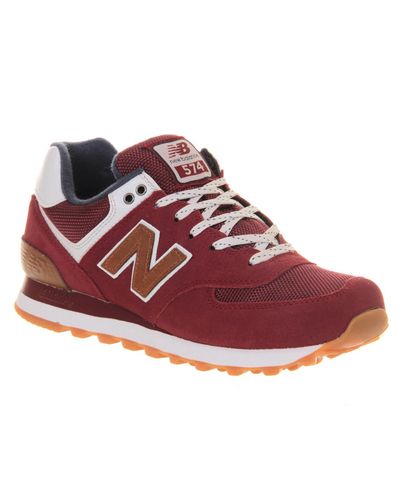 New Balance Suede M574 in Maroon (Red) for Men | Lyst Canada