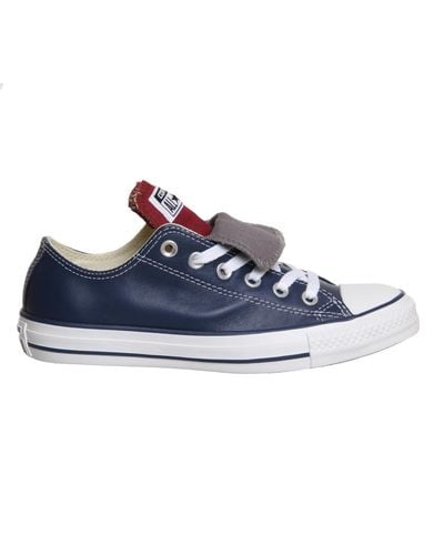 Navy Double Tongue Converse Luxembourg, SAVE 50% - dk-celje.si