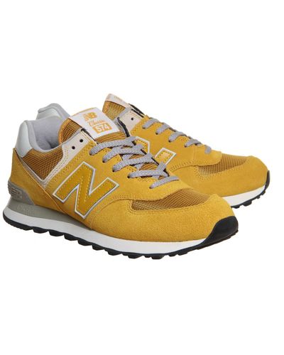 New Balance M574 in Mustard (Yellow 