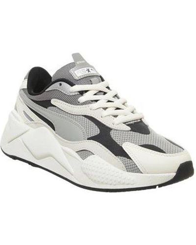 PUMA Leather Rs-x3 Puzzle Limestone Whisper White Sneaker for Men - Lyst