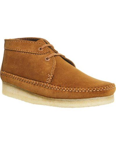 clarks weaver boot brown suede