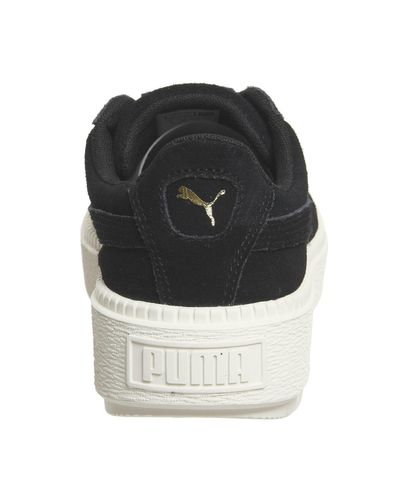 suede platform trace trainers puma black