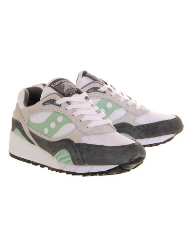 saucony shadow 6000 white grey mint