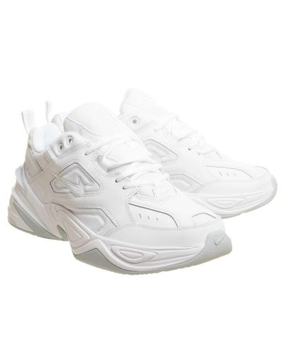 nike m2k tekno trainers in black white and green
