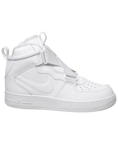 Nike Leather Air Force 1 Highness Gs Trainers in White White White (White) - Lyst