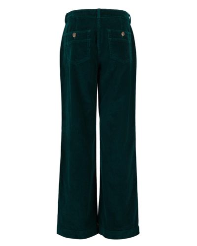 Oliver Bonas Green Cord Wide Leg Pants 