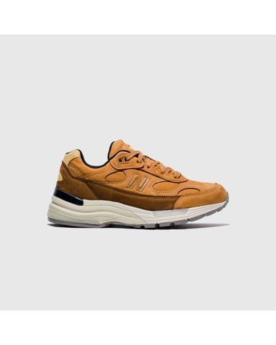New Balance Leather M992lx Made In Usa "wheat" in Tan/Brown (Brown) for