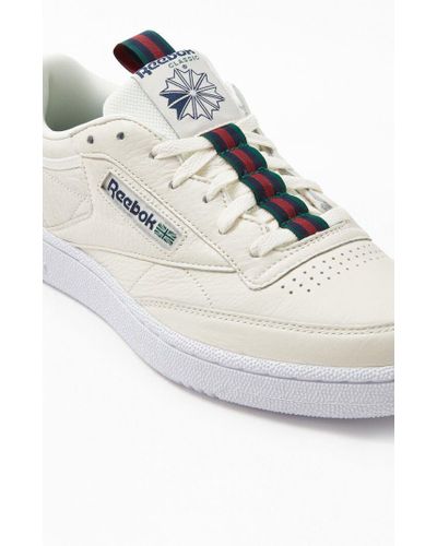 Reebok cream & navy club c 85 mu shoes Clearance